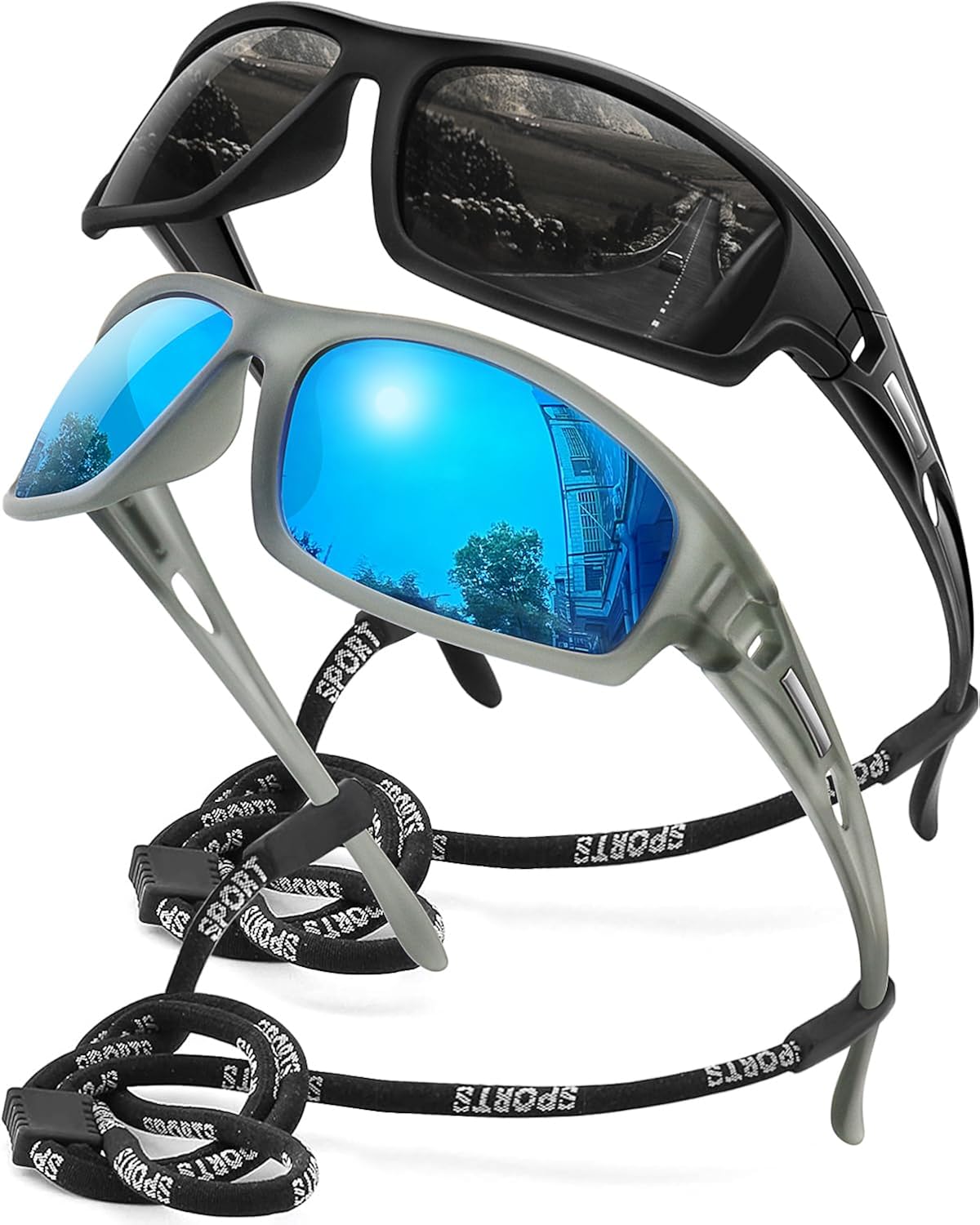 AWGSEE Polarized Sports Sunglasses for Men 100% UV Protection Wrap Around Unbreakable Sun Glasses for Fishing Driving - Image 24