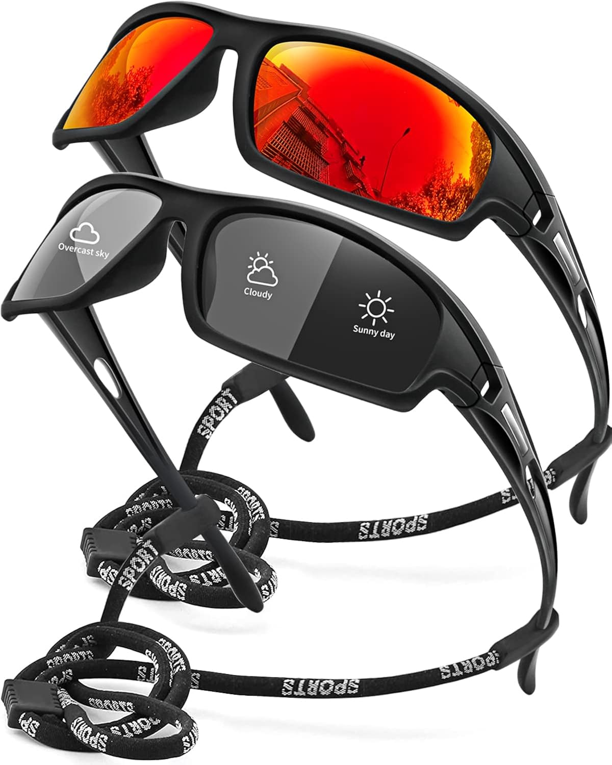 AWGSEE Polarized Sports Sunglasses for Men 100% UV Protection Wrap Around Unbreakable Sun Glasses for Fishing Driving - Image 9