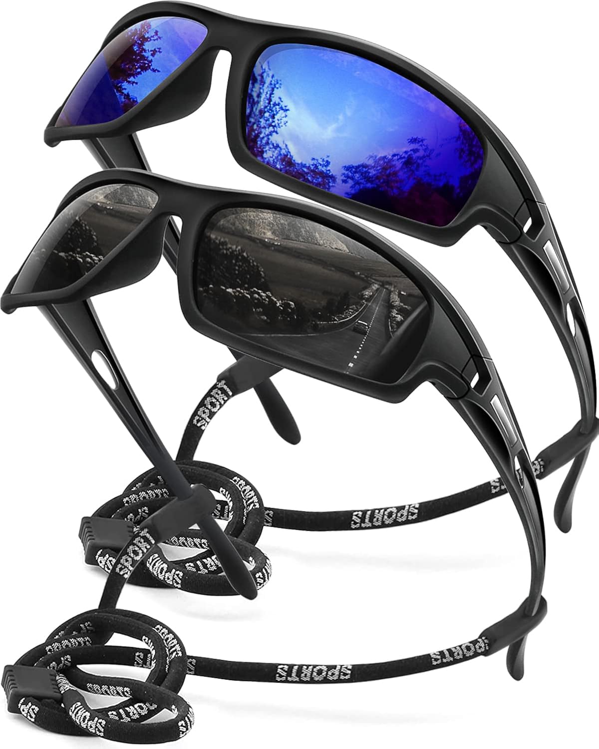 AWGSEE Polarized Sports Sunglasses for Men 100% UV Protection Wrap Around Unbreakable Sun Glasses for Fishing Driving - Image 15