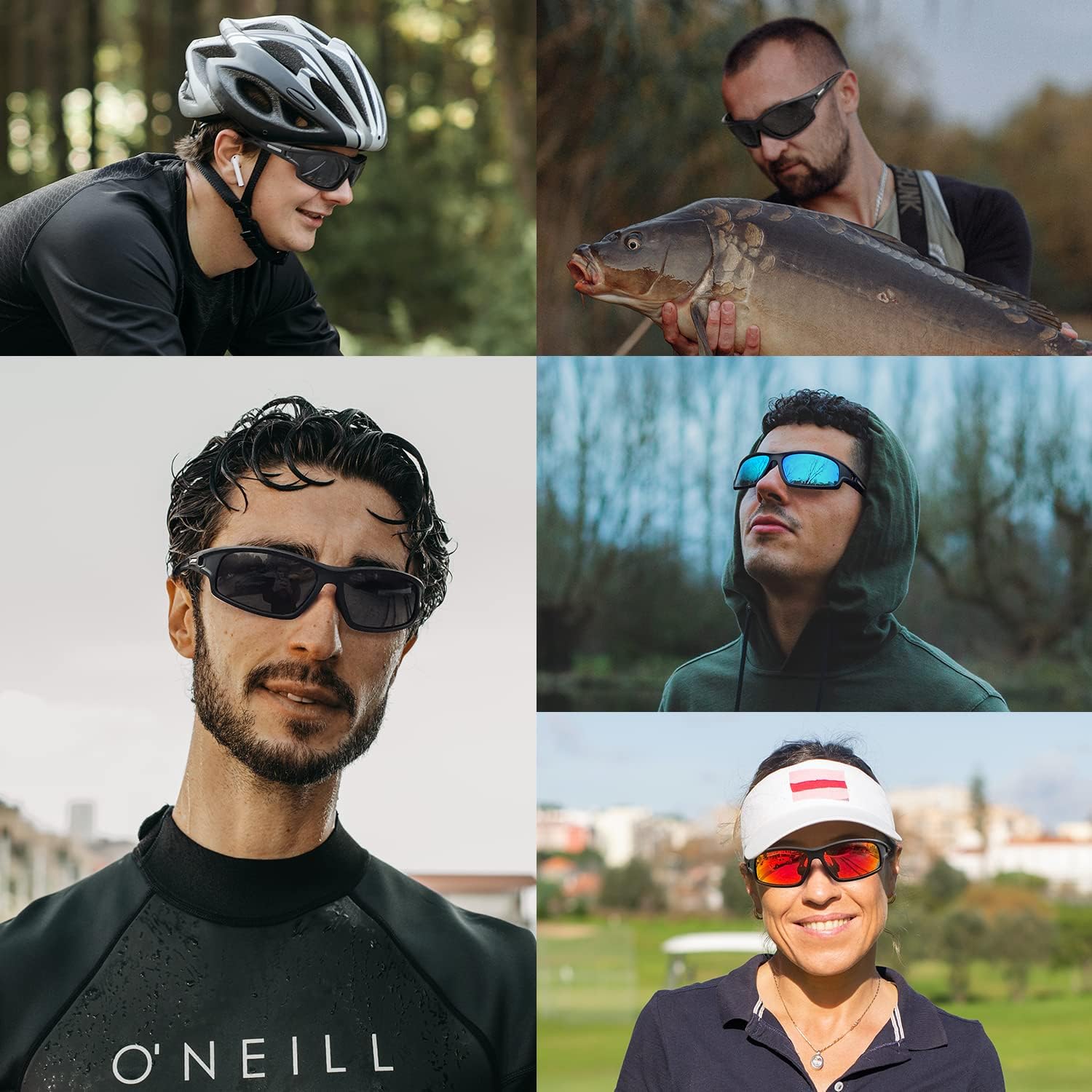 AWGSEE Polarized Sports Sunglasses for Men 100% UV Protection Wrap Around Unbreakable Sun Glasses for Fishing Driving - Image 3