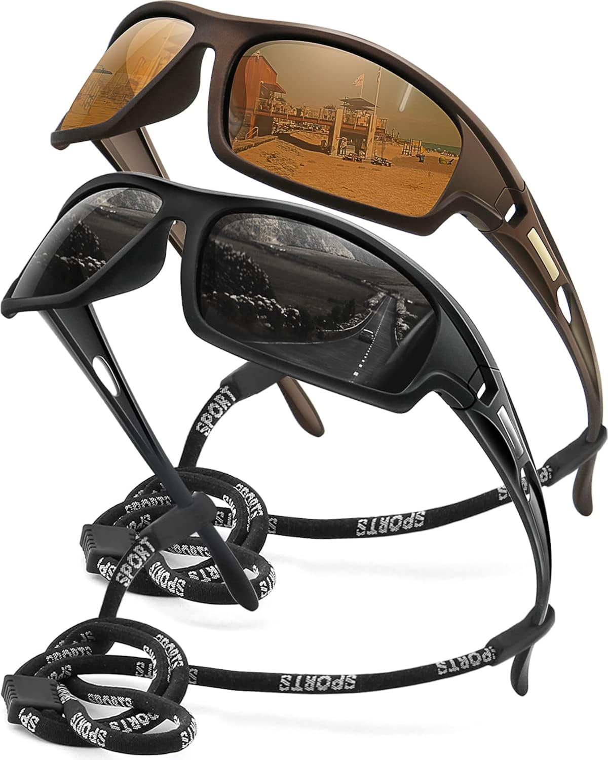 AWGSEE Polarized Sports Sunglasses for Men 100% UV Protection Wrap Around Unbreakable Sun Glasses for Fishing Driving - Image 17