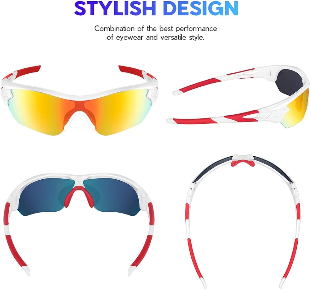 BEACOOL Polarized Sports Sunglasses for Men Women Youth Baseball Cycling Running Driving Fishing Golf Motorcycle TAC Glasses - Image 2