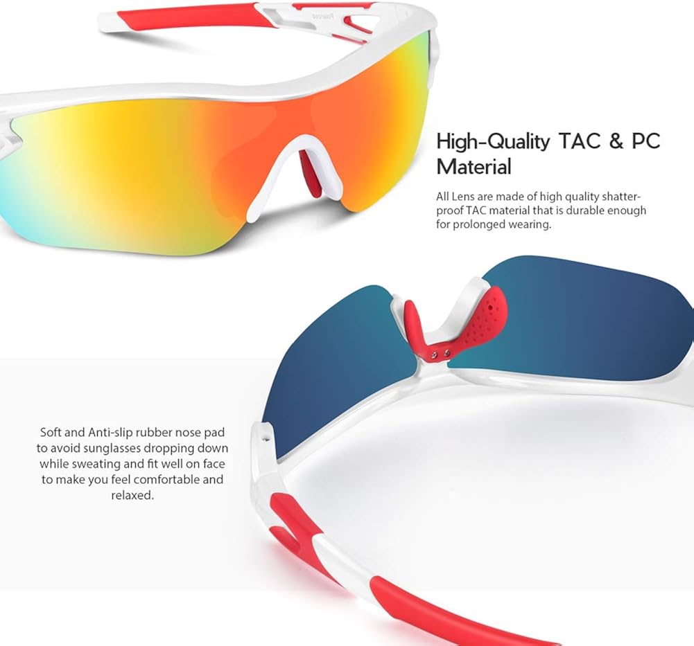 BEACOOL Polarized Sports Sunglasses for Men Women Youth Baseball Cycling Running Driving Fishing Golf Motorcycle TAC Glasses - Image 3