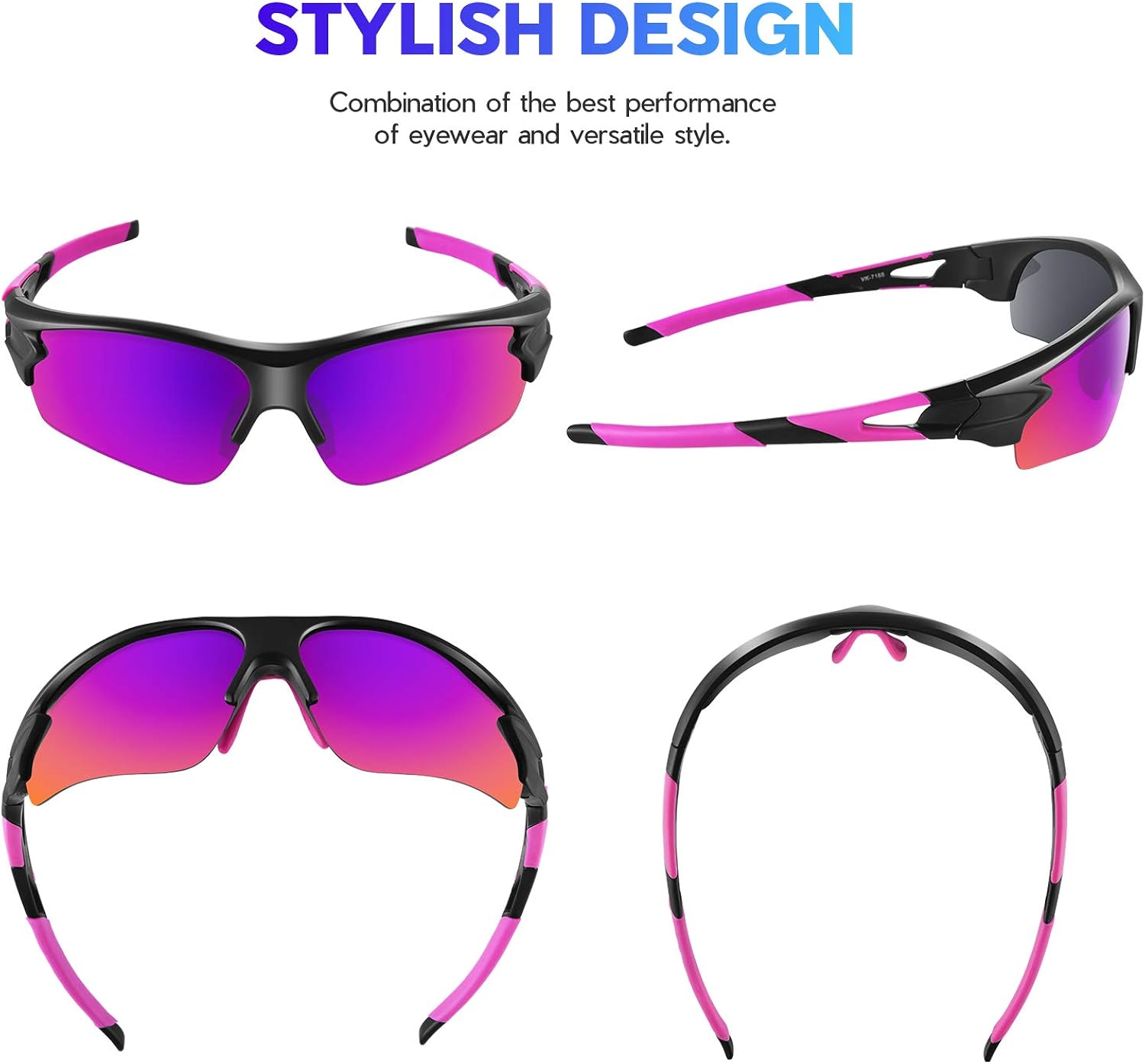 BEACOOL Polarized Sports Sunglasses for Men Women Youth Baseball Fishing Cycling Running Golf Motorcycle Tac Glasses UV400 - Image 2