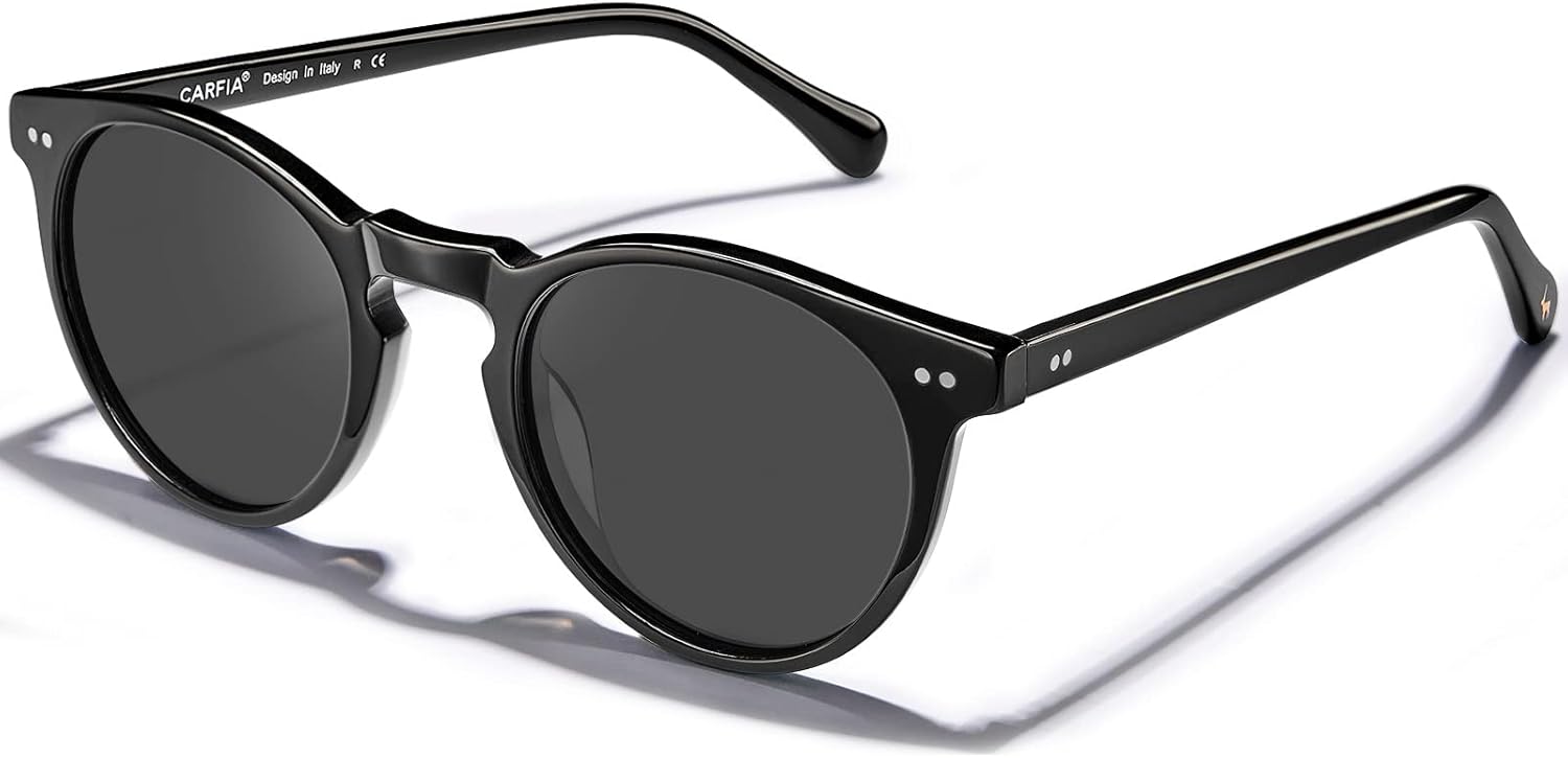 CARFIA Vintage Polarized Sunglasses for Men UV400 Protection Retro Fashion Eyewear Hand-crafted Acetate Frame CA5288L - Image 8