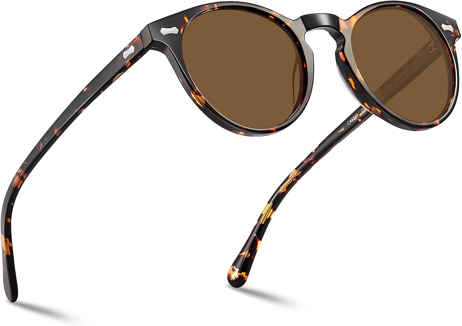 CARFIA Vintage Polarized Sunglasses for Men UV400 Protection Retro Fashion Eyewear Hand-crafted Acetate Frame CA5288L - Image 11