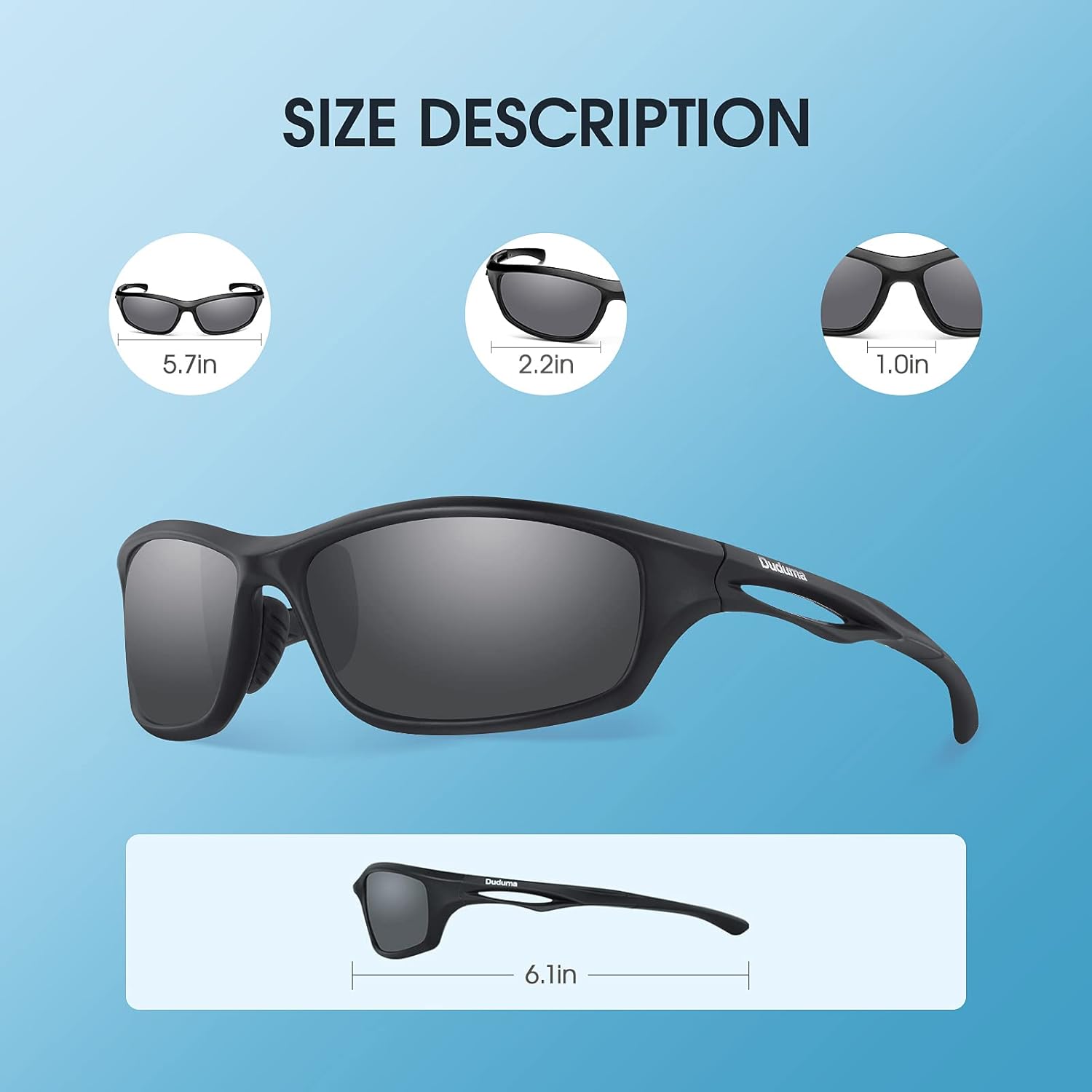 Duduma Polarized Sports Sunglasses for Men Women Running Cycling Fishing Golf Driving Shades Sun Glasses Tr90 - Image 4