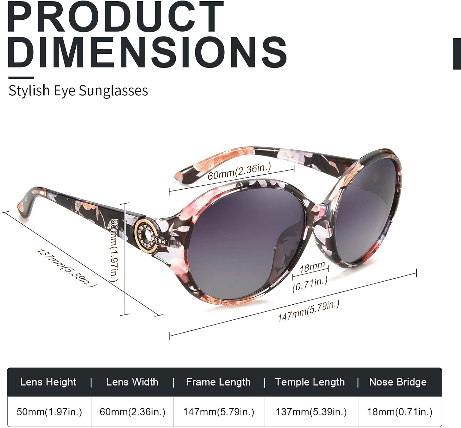 FIMILU Polarized Sunglasses for Women Vintage Sunglasses Oversized Big Sun Glasses Ladies Shades UV400 Protection - Image 4