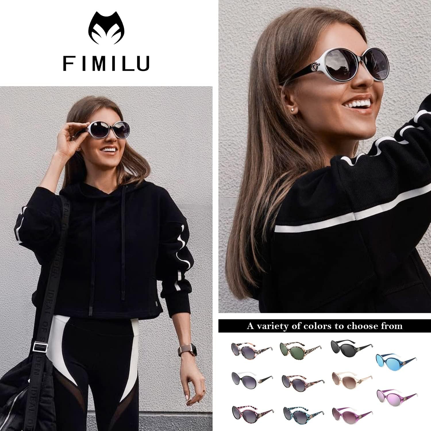 FIMILU Polarized Sunglasses for Women Vintage Sunglasses Oversized Big Sun Glasses Ladies Shades UV400 Protection - Image 3