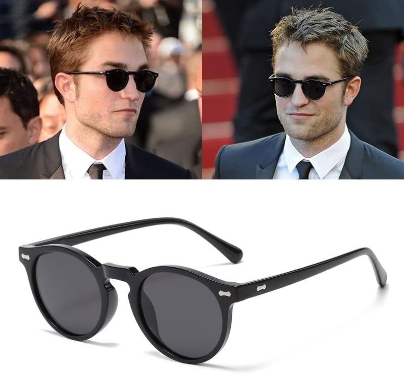 Gleyemor Vintage Polarized Sunglasses for Men Round Sunglasses UV400 Protection Retro Hand-crafted Acetate Frame - Image 5