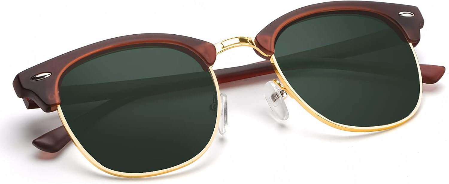 KALIYADI Polarized Sunglasses for Men and Women Semi-Rimless Frame Driving Sun glasses UV Blocking - Image 23