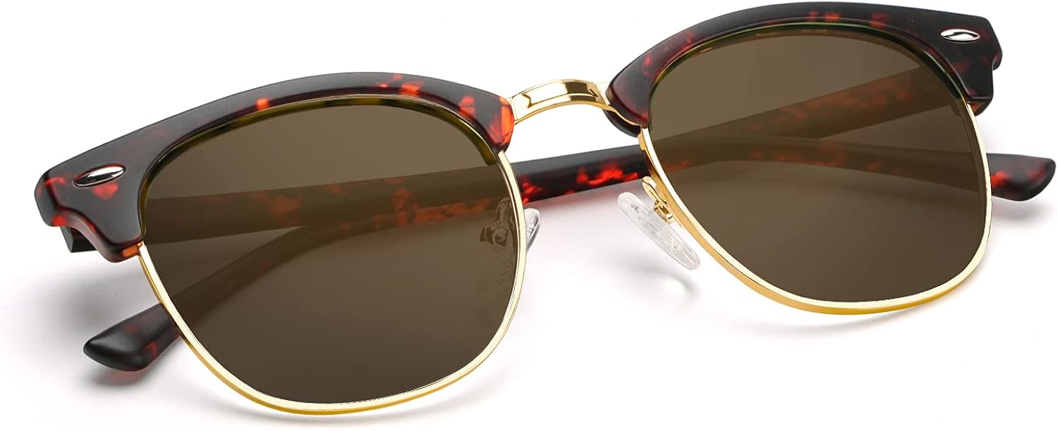 KALIYADI Polarized Sunglasses for Men and Women Semi-Rimless Frame Driving Sun glasses UV Blocking - Image 14