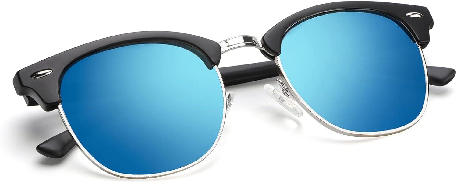 KALIYADI Polarized Sunglasses for Men and Women Semi-Rimless Frame Driving Sun glasses UV Blocking - Image 9