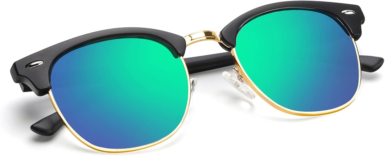 KALIYADI Polarized Sunglasses for Men and Women Semi-Rimless Frame Driving Sun glasses UV Blocking - Image 17