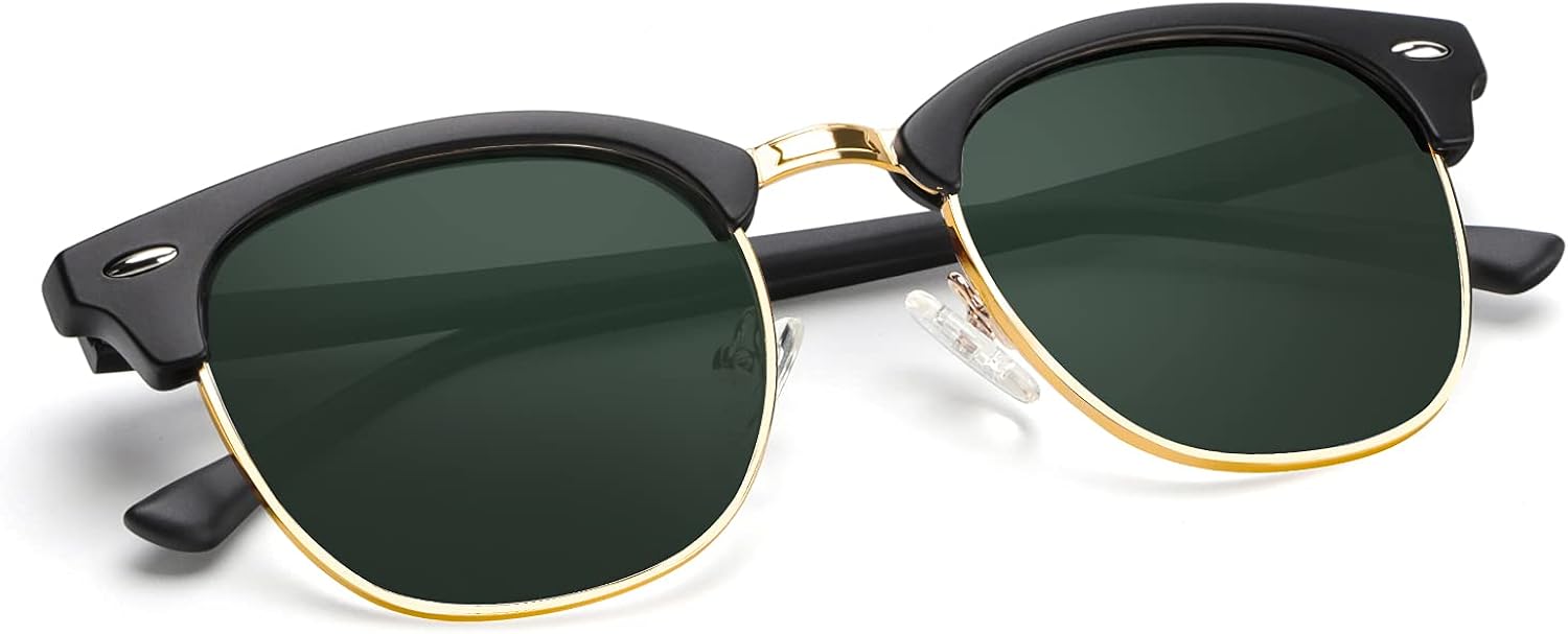KALIYADI Polarized Sunglasses for Men and Women Semi-Rimless Frame Driving Sun glasses UV Blocking - Image 12