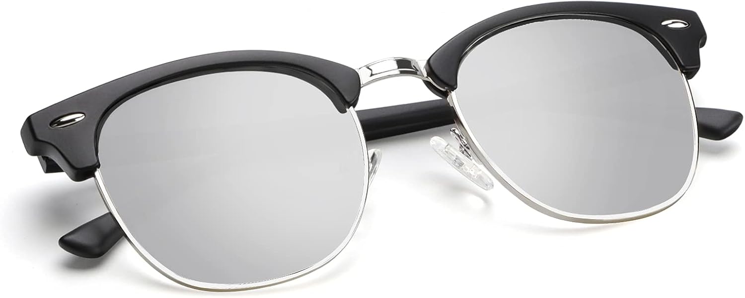 KALIYADI Polarized Sunglasses for Men and Women Semi-Rimless Frame Driving Sun glasses UV Blocking - Image 27