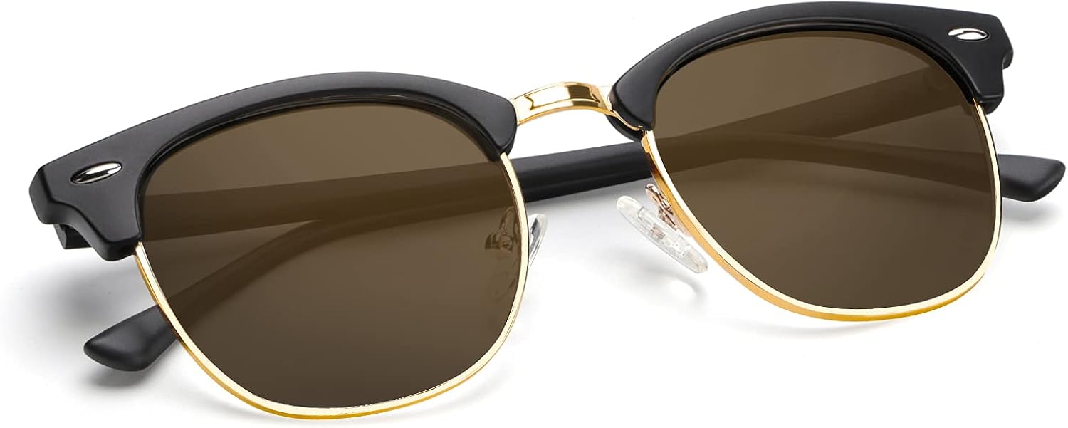 KALIYADI Polarized Sunglasses for Men and Women Semi-Rimless Frame Driving Sun glasses UV Blocking - Image 22