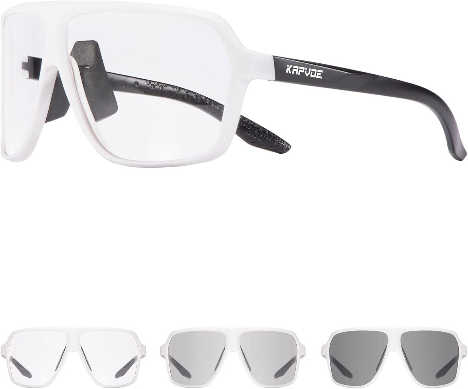 KAPVOE Photochromic Cycling Glasses for Men Women Sports Sunglasses MTB Biking Sunglasses UV Protection - Image 14