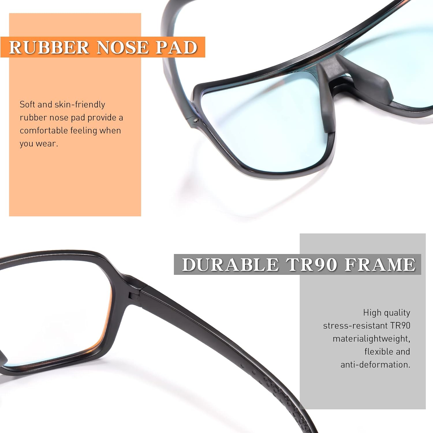 KAPVOE Photochromic Cycling Glasses for Men Women Sports Sunglasses MTB Biking Sunglasses UV Protection - Image 4