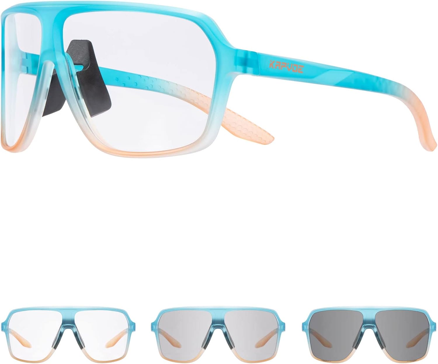 KAPVOE Photochromic Cycling Glasses for Men Women Sports Sunglasses MTB Biking Sunglasses UV Protection - Image 11