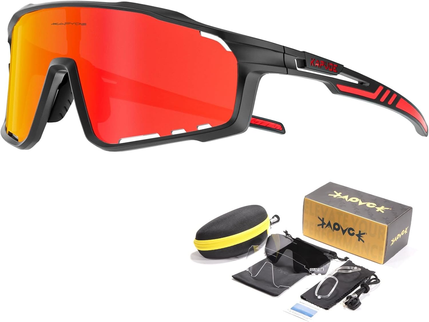KAPVOE Polarized Cycling Glasses For Men Women Mountain Bike Glasses MTB Riding Glasses TR90 Sport Sunglasses Running Bicycle - Image 15