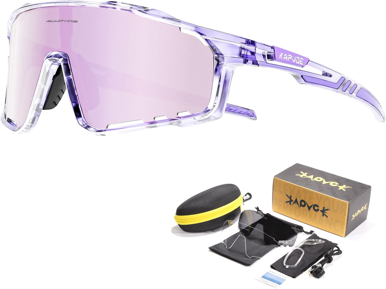KAPVOE Polarized Cycling Glasses For Men Women Mountain Bike Glasses MTB Riding Glasses TR90 Sport Sunglasses Running Bicycle - Image 14