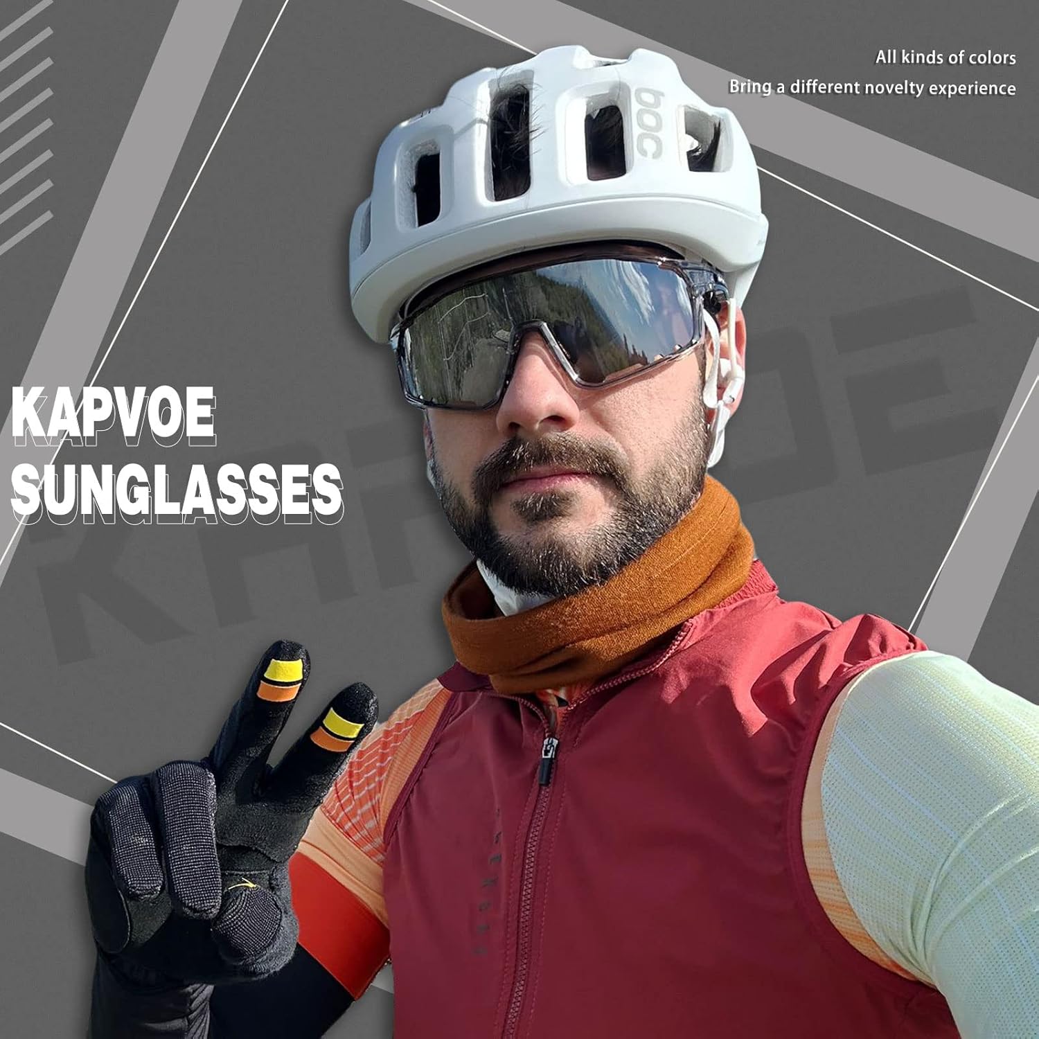 KAPVOE Polarized Cycling Glasses For Men Women Mountain Bike Glasses MTB Riding Glasses TR90 Sport Sunglasses Running Bicycle - Image 7