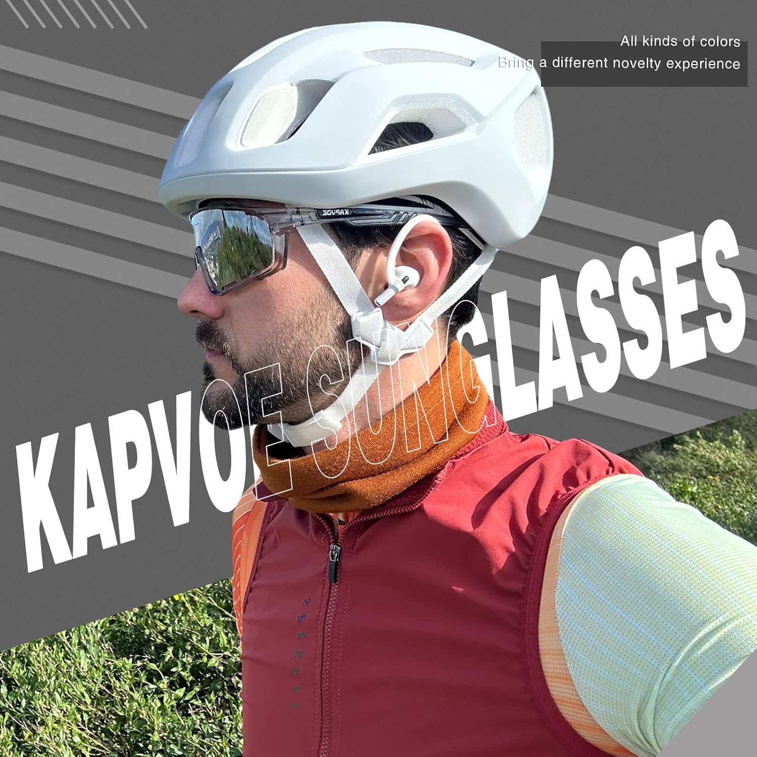 KAPVOE Polarized Cycling Glasses For Men Women Mountain Bike Glasses MTB Riding Glasses TR90 Sport Sunglasses Running Bicycle - Image 8