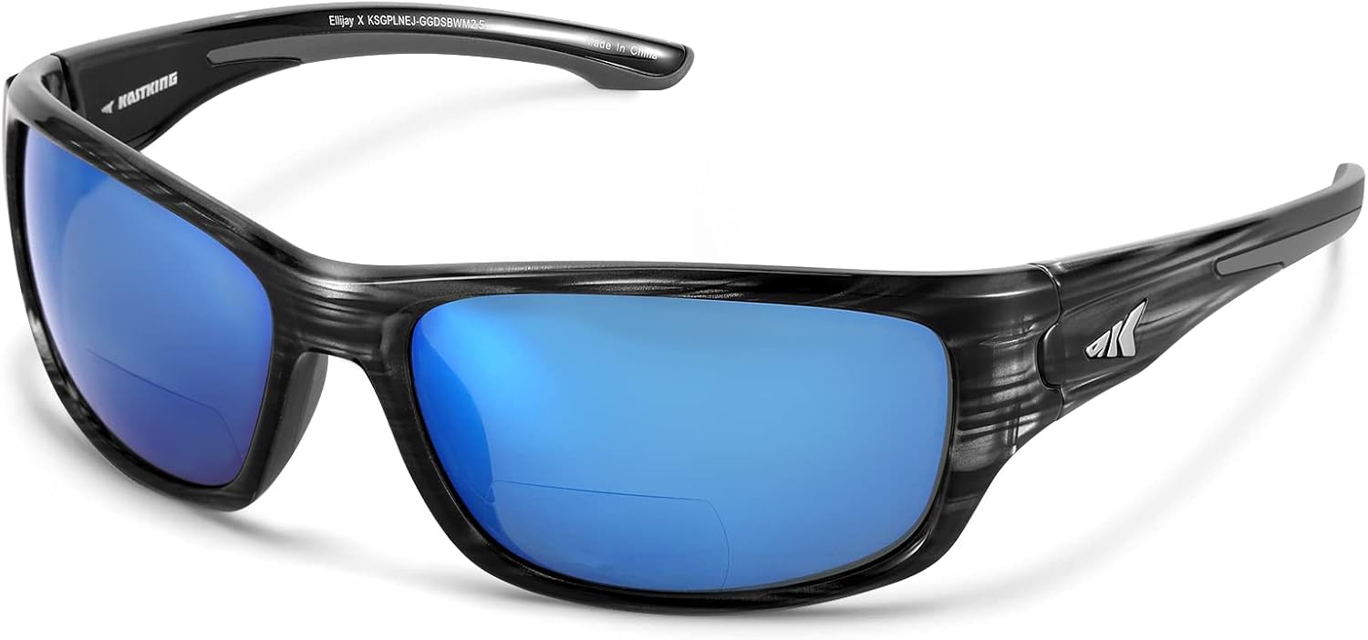 KastKing Ellijay Bifocal Polarized Sunglasses, Bi-Focal x1.5 x2.0 x2.5 Magnifications, Wrap Sport Reader Sunglasses - Image 11