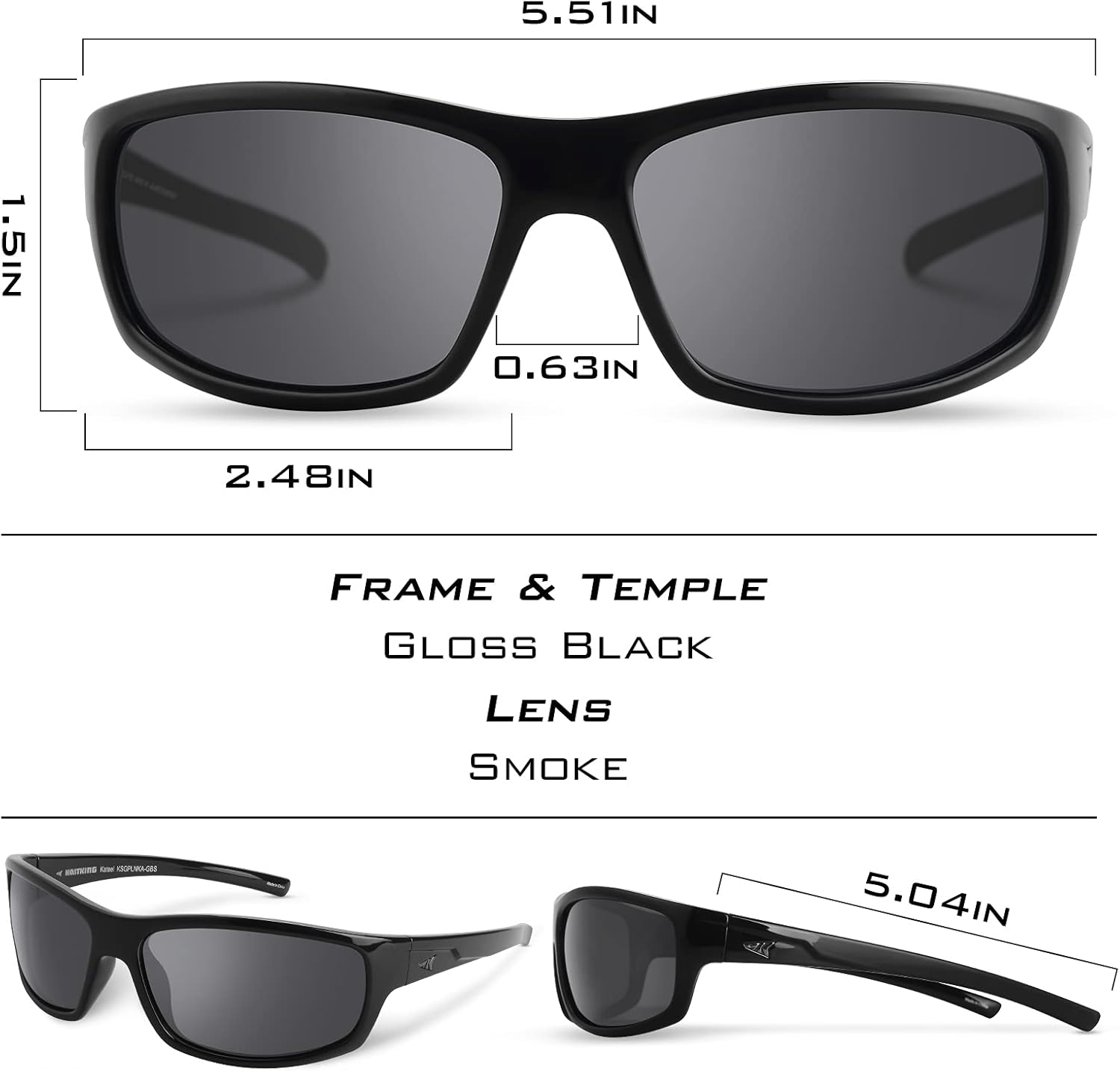 KastKing Kateel Polarized Sport Sunglasses for Men and Women, Ideal for Driving Fishing Cycling and Running,UV Protection - Image 2