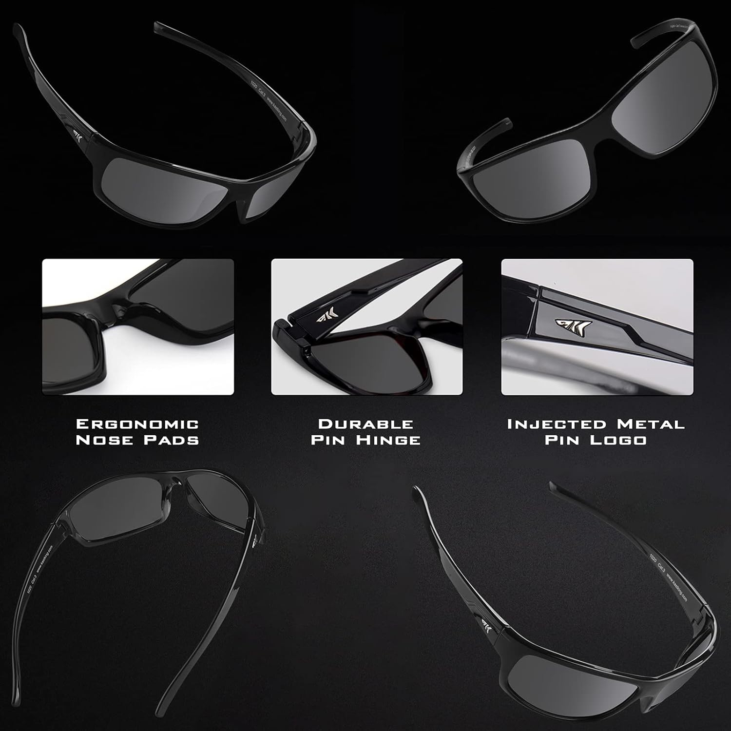 KastKing Kateel Polarized Sport Sunglasses for Men and Women, Ideal for Driving Fishing Cycling and Running,UV Protection - Image 3
