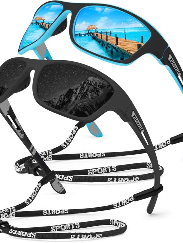 KUGUAOK Polarized Sports Sunglasses for Men Driving Cycling Fishing Sun Glasses 100% UV Protection Goggles