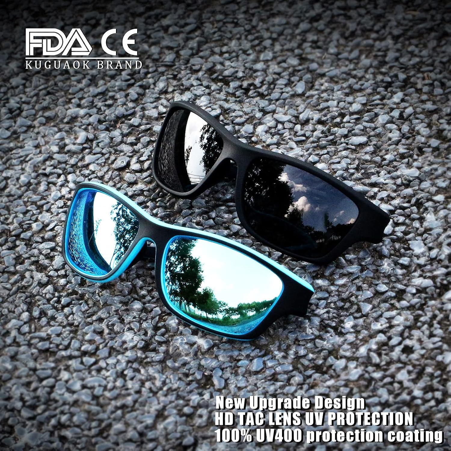 KUGUAOK Polarized Sports Sunglasses for Men Driving Cycling Fishing Sun Glasses 100% UV Protection Goggles - Image 3