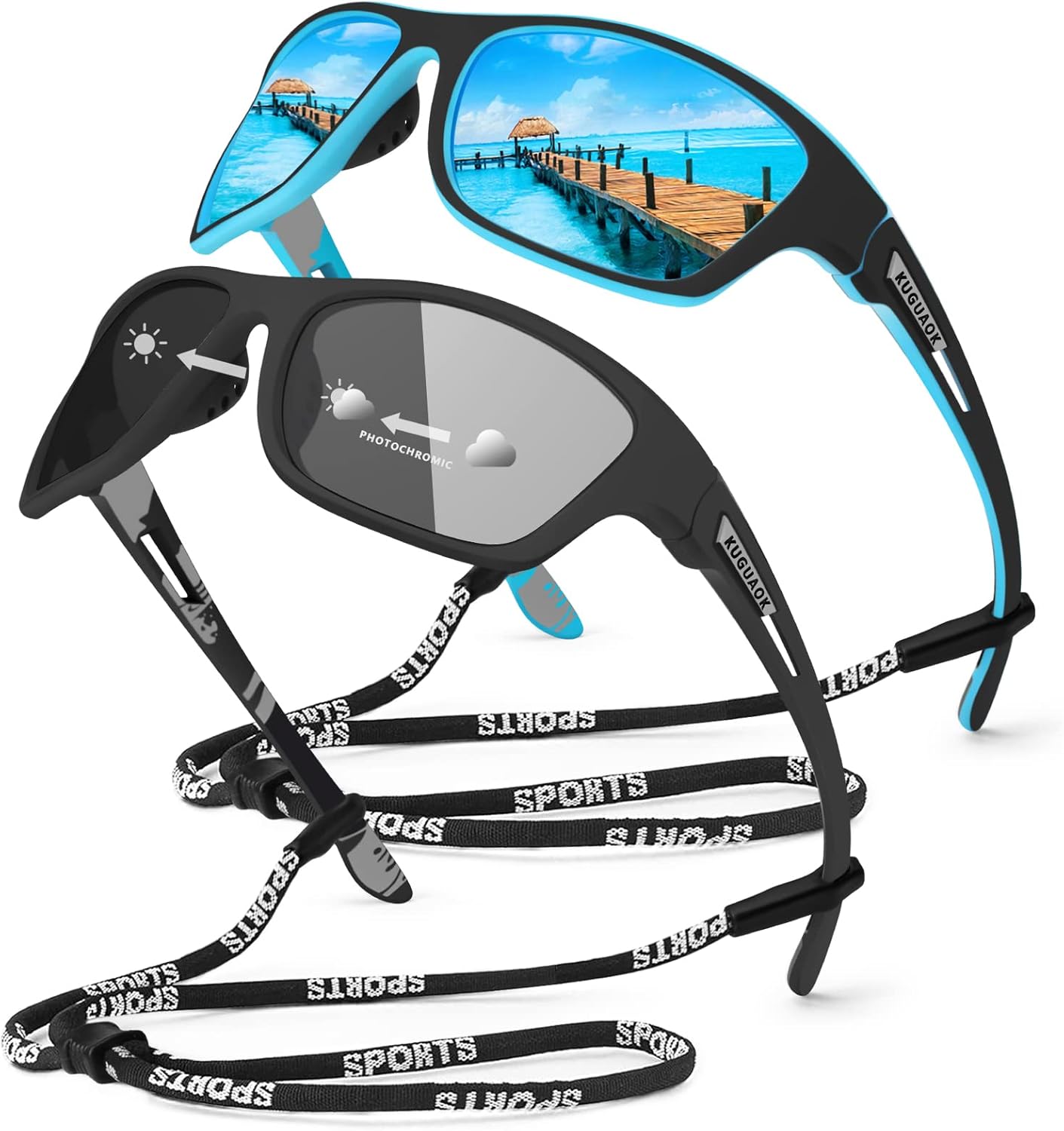 KUGUAOK Polarized Sports Sunglasses for Men Driving Cycling Fishing Sun Glasses 100% UV Protection Goggles - Image 8