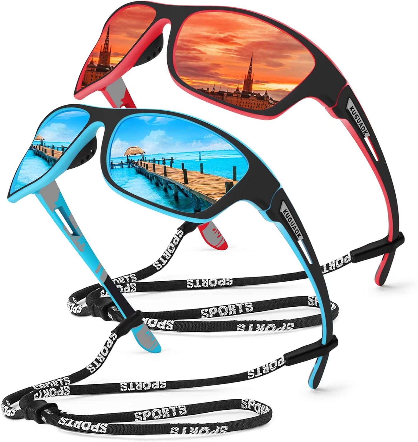 KUGUAOK Polarized Sports Sunglasses for Men Driving Cycling Fishing Sun Glasses 100% UV Protection Goggles - Image 7
