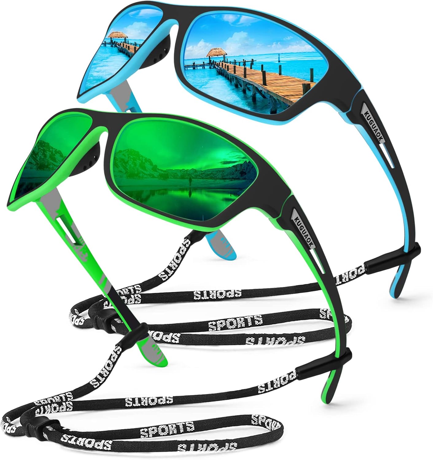 KUGUAOK Polarized Sports Sunglasses for Men Driving Cycling Fishing Sun Glasses 100% UV Protection Goggles - Image 18