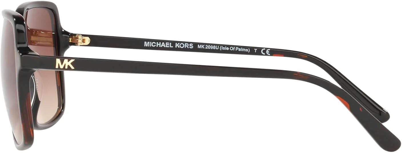 Michael Kors MK2098U 378113 Brown Tortoise Isle Of Palms Square Sunglasses Lens, Db127.18 New New Tort, 56/17/140 - Image 4