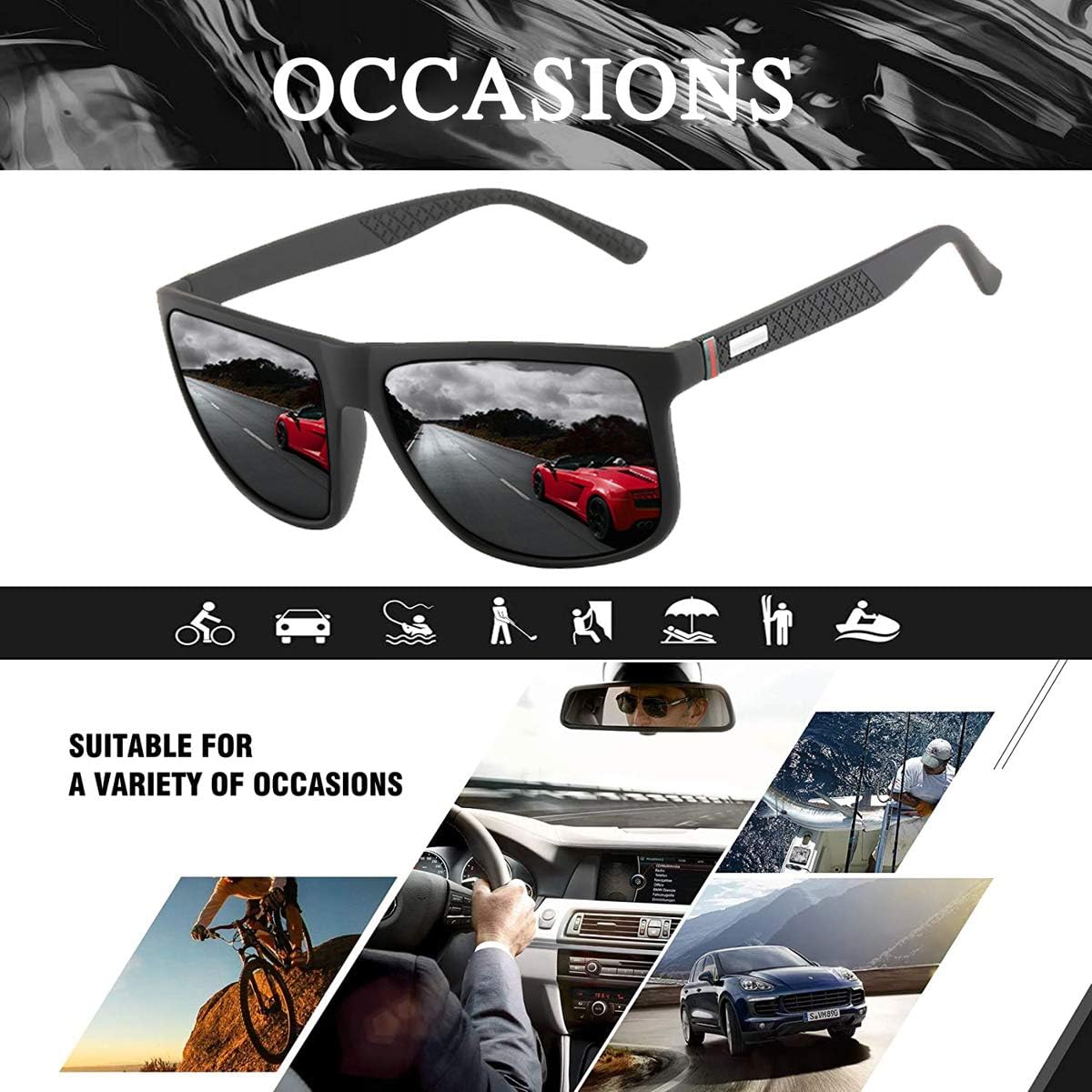 Perfectmiaoxuan Polarized sunglasses for men\/women; light frame; HD pilot lenses; Golf\/driving\/fishing\/travel Eyewear - Image 5