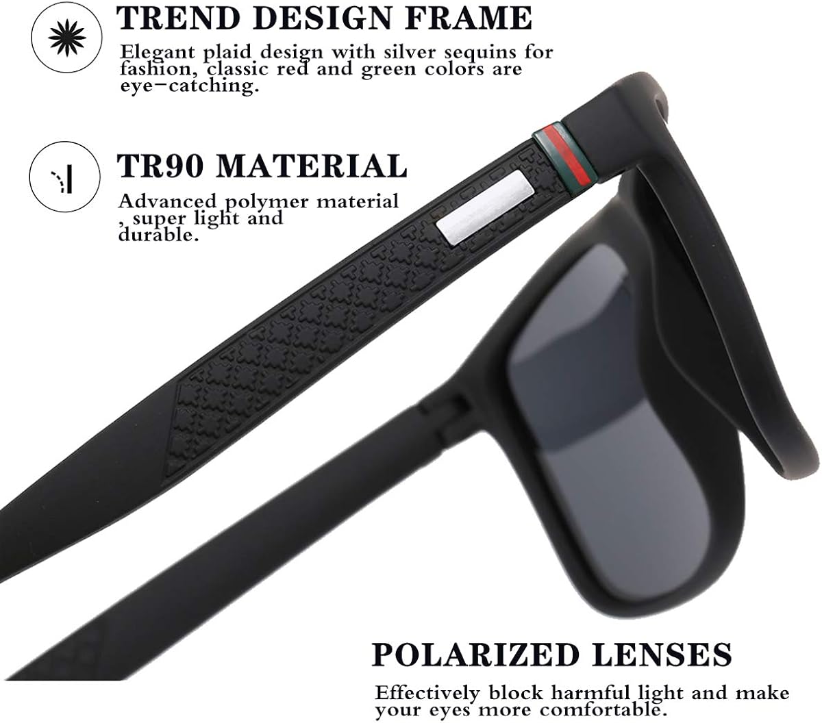 Perfectmiaoxuan Polarized sunglasses for men\/women; light frame; HD pilot lenses; Golf\/driving\/fishing\/travel Eyewear - Image 3