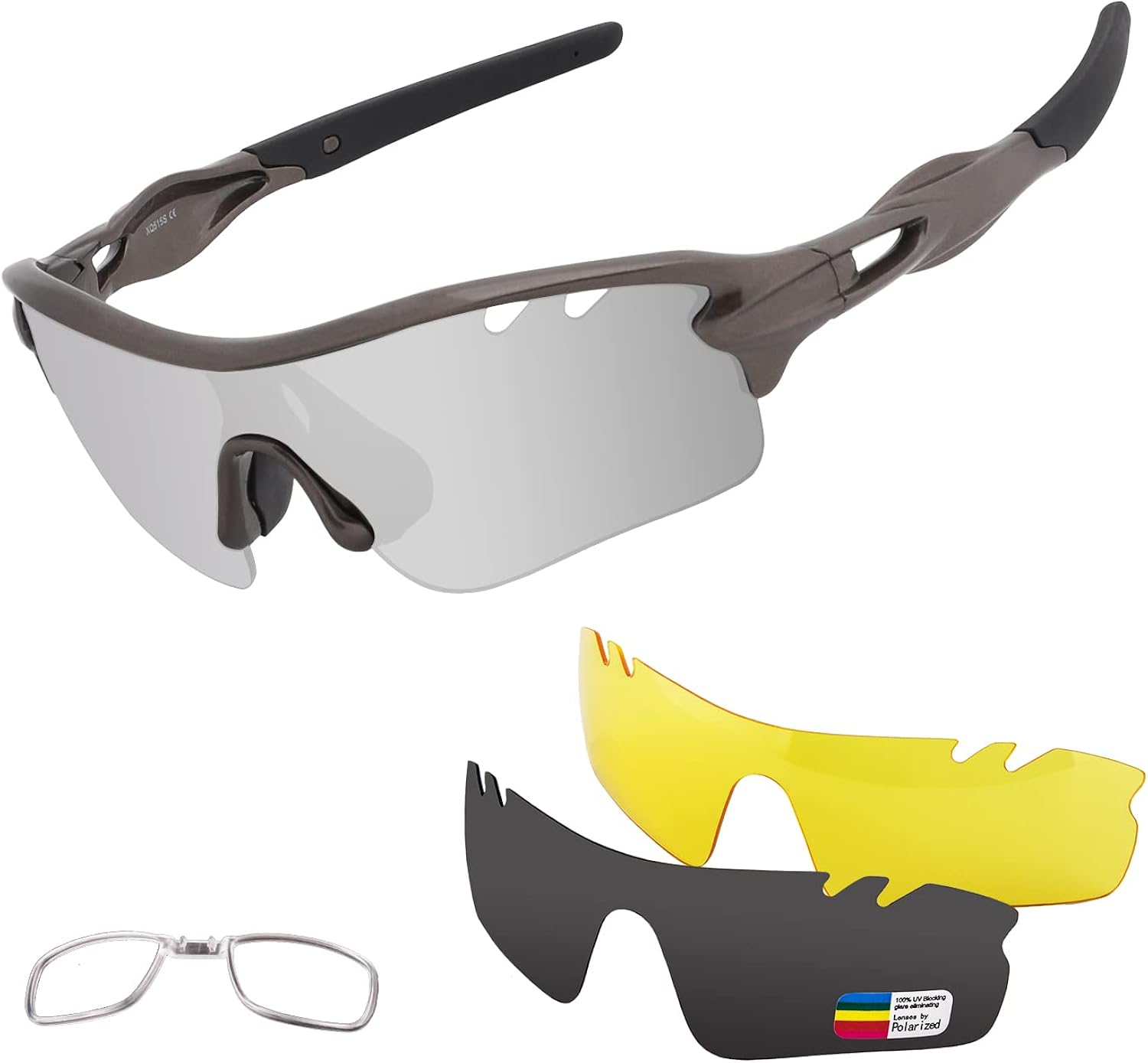 Polarized Sports Sunglasses Cycling Sun Glasses for Men Women with 5 Interchangeable Lenes for Running Baseball Golf Driving - Image 15