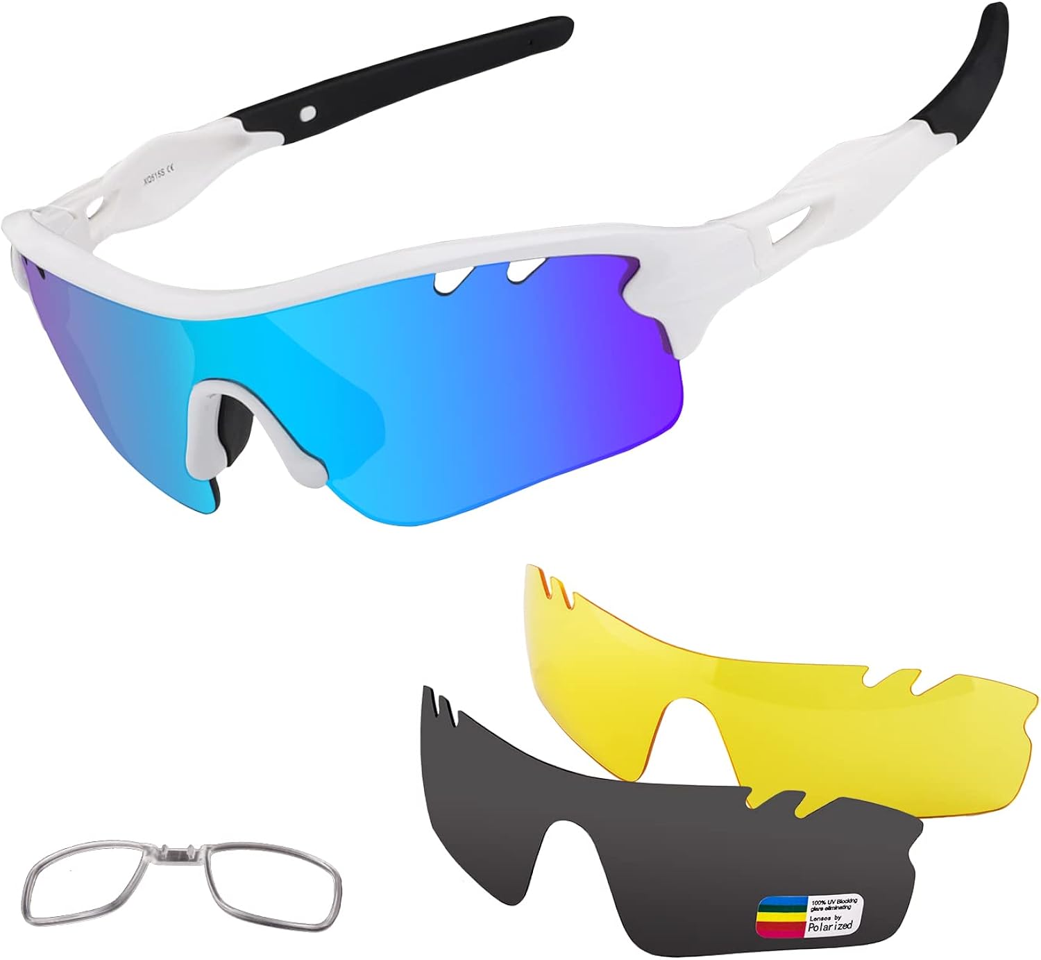 Polarized Sports Sunglasses Cycling Sun Glasses for Men Women with 5 Interchangeable Lenes for Running Baseball Golf Driving - Image 11