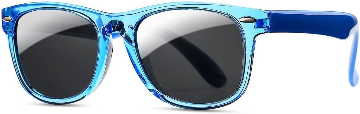 Pro Acme TPEE Rubber Flexible Kids Polarized Sunglasses for Baby and Children Age 3-10 (Pink Frame\/Blue Mirrored Lens) - Image 15
