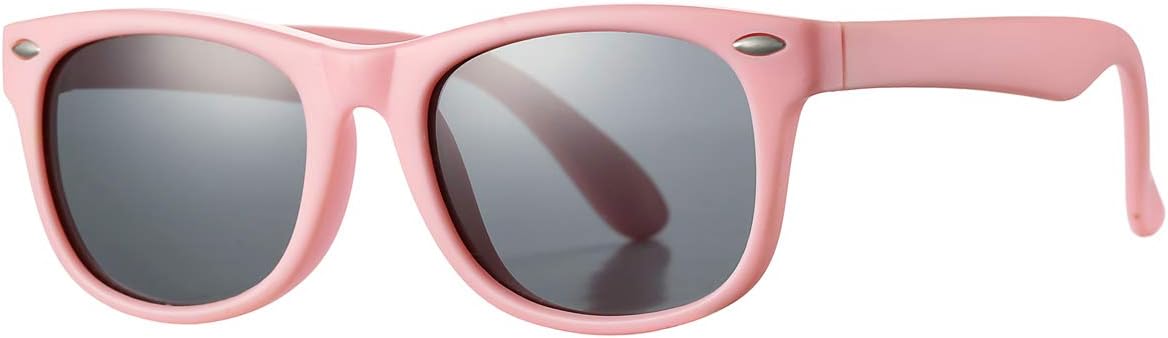 Pro Acme TPEE Rubber Flexible Kids Polarized Sunglasses for Baby and Children Age 3-10 (Pink Frame\/Blue Mirrored Lens) - Image 10