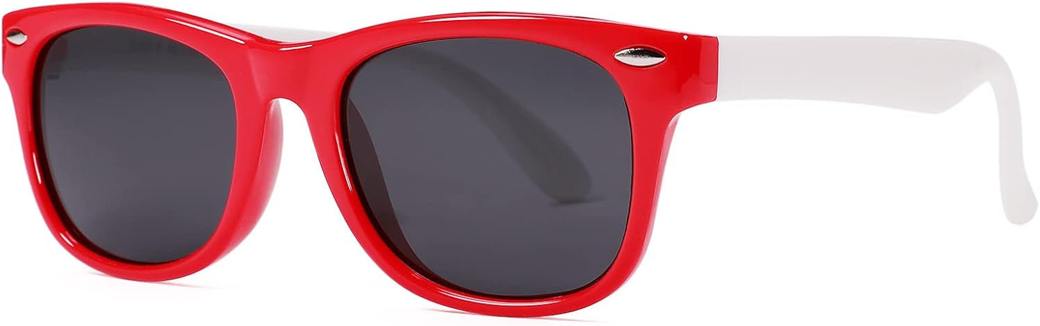 Pro Acme TPEE Rubber Flexible Kids Polarized Sunglasses for Baby and Children Age 3-10 (Pink Frame\/Blue Mirrored Lens) - Image 6