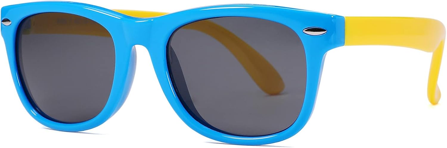 Pro Acme TPEE Rubber Flexible Kids Polarized Sunglasses for Baby and Children Age 3-10 (Pink Frame\/Blue Mirrored Lens) - Image 13