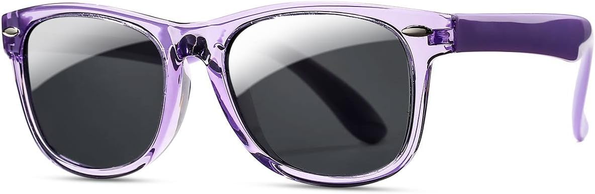 Pro Acme TPEE Rubber Flexible Kids Polarized Sunglasses for Baby and Children Age 3-10 (Pink Frame\/Blue Mirrored Lens) - Image 8