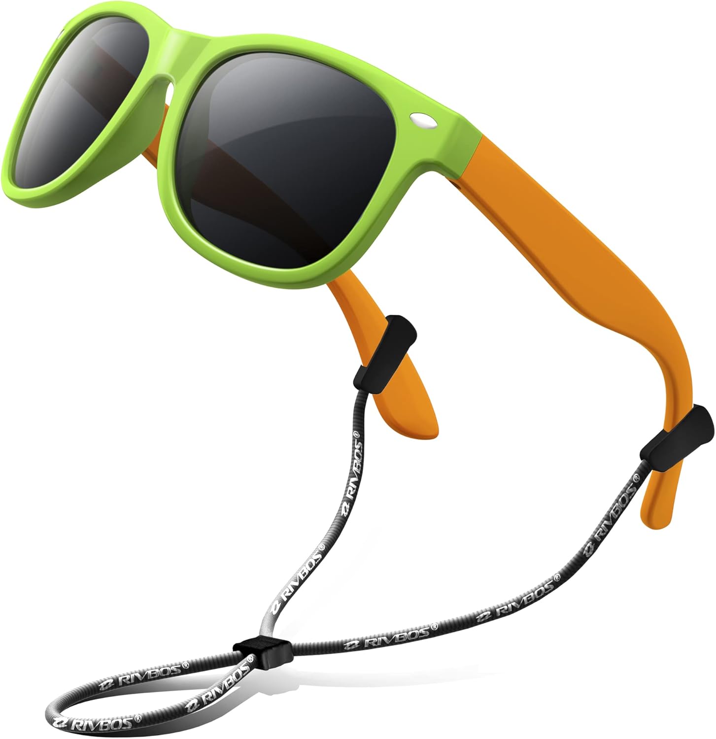 RIVBOS Kids Sunglasses Polarized UV Protection Flexible Rubber Glasses Shades with Strap for Boys Girls RBK004 - Image 20
