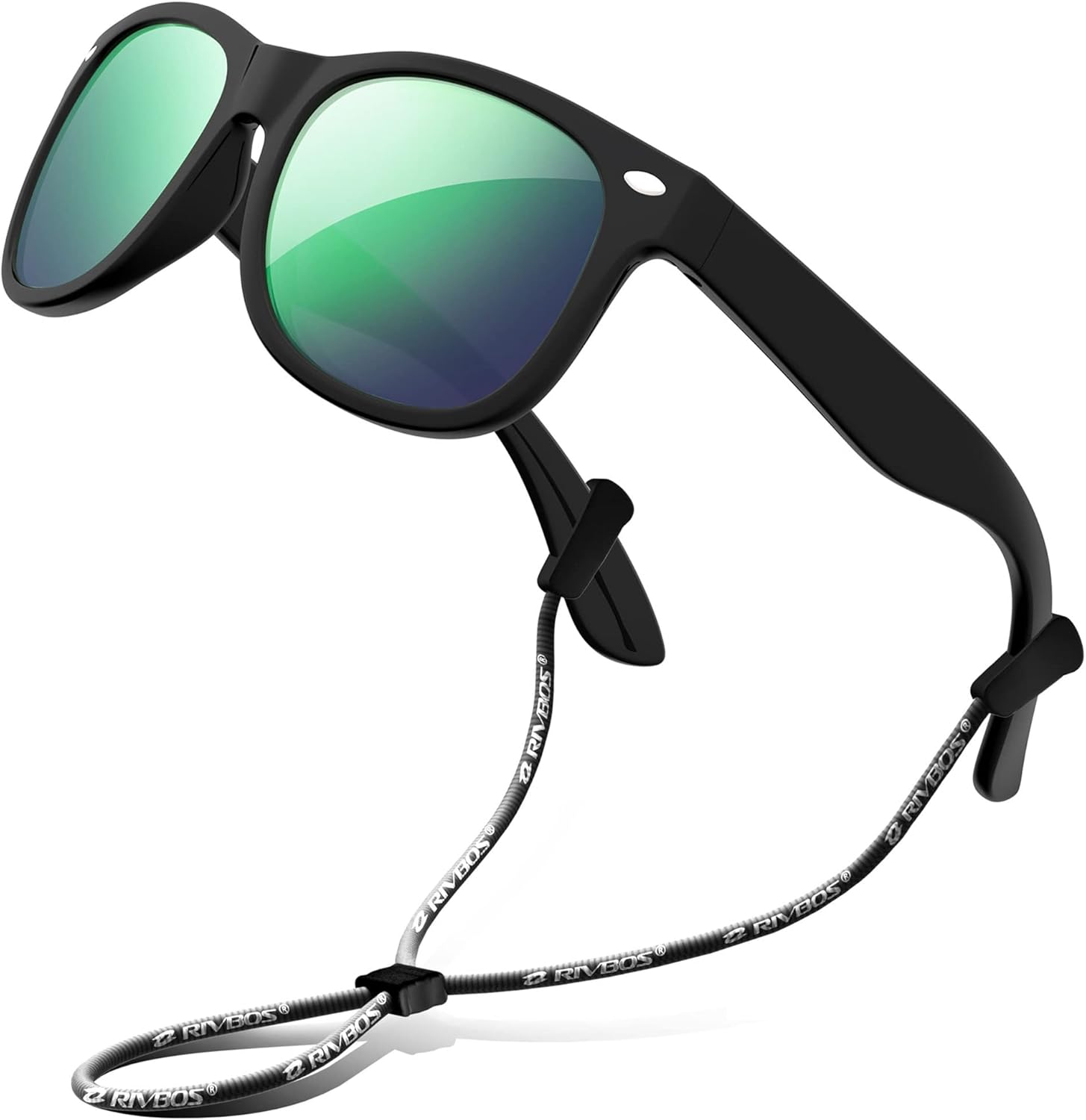 RIVBOS Kids Sunglasses Polarized UV Protection Flexible Rubber Glasses Shades with Strap for Boys Girls RBK004 - Image 22