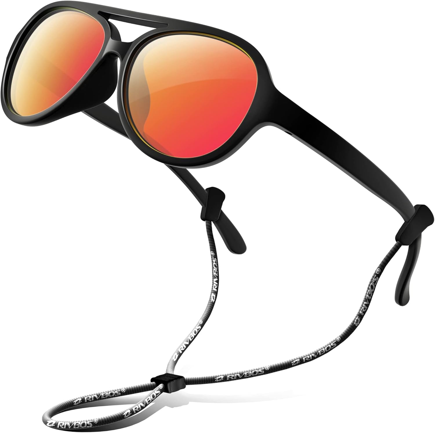 RIVBOS Kids Sunglasses Polarized UV Protection Flexible Rubber Glasses Shades with Strap for Boys Girls RBK004 - Image 18