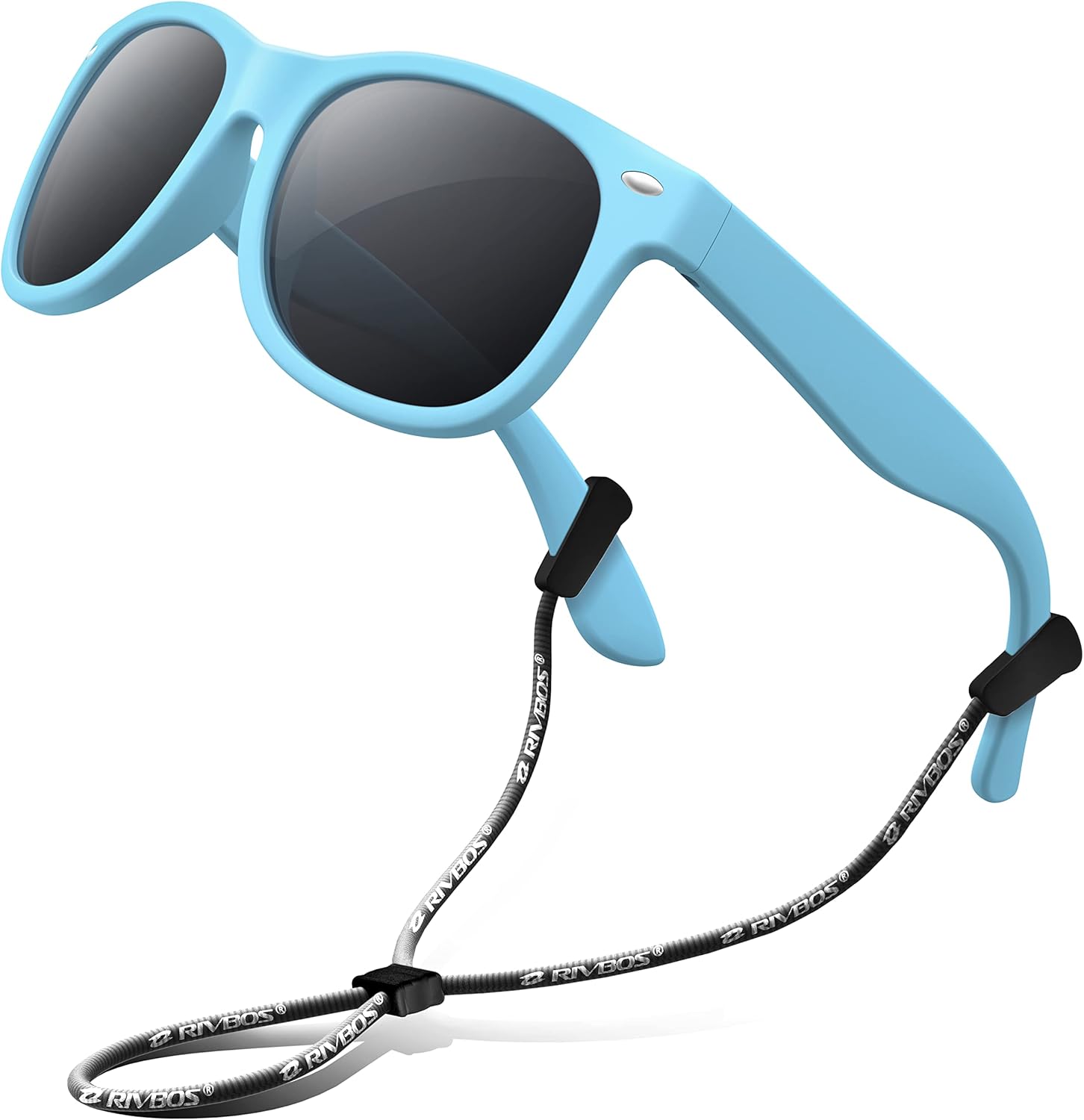 RIVBOS Kids Sunglasses Polarized UV Protection Flexible Rubber Glasses Shades with Strap for Boys Girls RBK004 - Image 12